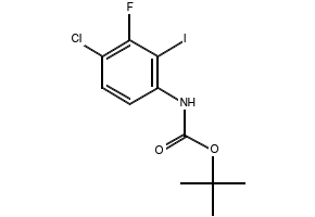 TERT-BUTYL 2-FLUORO-4-IODOPHENYL(2-FLUORO-4-IODOPHENYLCARBAMOYL)CARBAMATE structure, CAS 1033201-49-8