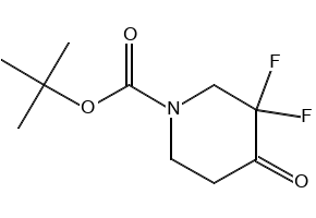 TERT-BUTYL 3,3-DIFLUORO-4-OXOPIPERIDINE-1-CARBOXYLATE structure, CAS 1215071-17-2