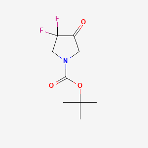 TERT-BUTYL 3,3-DIFLUORO-4-OXOPYRROLIDINE-1-CARBOXYLATE structure, CAS 1215071-16-1