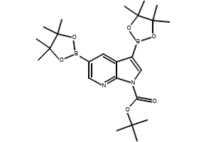 TERT-BUTYL 3,5-BIS(4,4,5,5-TETRAMETHYL-1,3,2-DIOXABOROLAN-2-YL)-1H-PYRROLO[2,3-B]PYRIDINE-1-CARBOXYLATE structure, CAS 942070-54-4