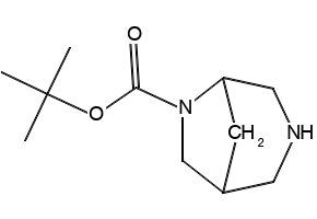TERT-BUTYL 3,6-DIAZABICYCLO[3.2.1]OCTANE-6-CARBOXYLATE structure, CAS 194032-49-0