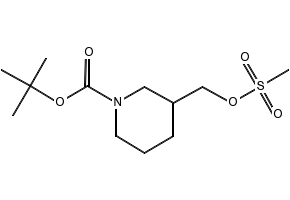 TERT-BUTYL 3-(((METHYLSULFONYL)OXY)METHYL)PIPERIDINE-1-CARBOXYLATE structure, CAS 162166-99-6