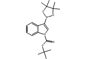 TERT-BUTYL 3-(4,4,5,5-TETRAMETHYL-1,3,2-DIOXABOROLAN-2-YL)-1H-INDOLE-1-CARBOXYLATE structure, CAS 942070-45-3