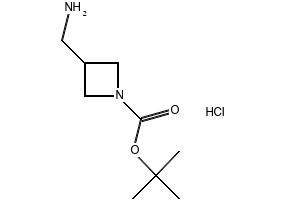 TERT-BUTYL 3-(AMINOMETHYL)AZETIDINE-1-CARBOXYLATE HYDROCHLORIDE structure, CAS 1173206-71-7