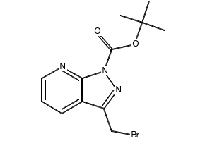 TERT-BUTYL 3-(BROMOMETHYL)-1H-PYRAZOLO[3,4-B]PYRIDINE-1-CARBOXYLATE structure, CAS 174180-76-8