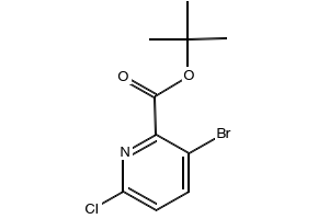 TERT-BUTYL 3-BROMO-6-CHLOROPICOLINATE structure, CAS 1235036-15-3