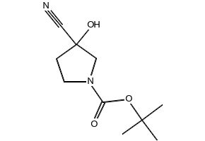 TERT-BUTYL 3-CYANO-3-HYDROXYPYRROLIDINE-1-CARBOXYLATE structure, CAS 1194376-31-2