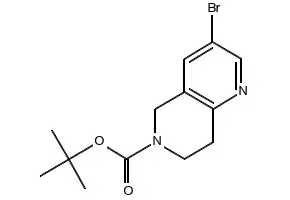 TERT-BUTYL 3-NITRO-7,8-DIHYDRO-1,6-NAPHTHYRIDINE-6(5H)-CARBOXYLATE structure, CAS 355818-98-3