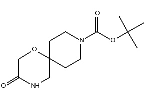 TERT-BUTYL 3-OXO-1-OXA-4,9-DIAZASPIRO[5.5]UNDECANE-9-CARBOXYLATE structure, CAS 1160247-07-3