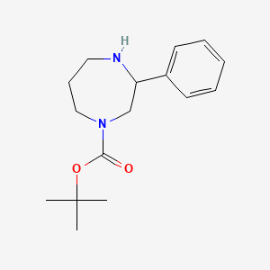 TERT-BUTYL 3-PHENYL-1,4-DIAZEPANE-1-CARBOXYLATE structure, CAS 1211596-44-9