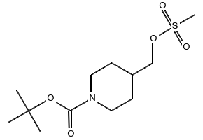 TERT-BUTYL 4-(((METHYLSULFONYL)OXY)METHYL)PIPERIDINE-1-CARBOXYLATE structure, CAS 161975-39-9