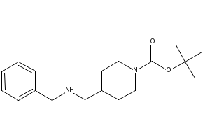 TERT-BUTYL 4-((BENZYLAMINO)METHYL)PIPERIDINE-1-CARBOXYLATE structure, CAS 195314-72-8