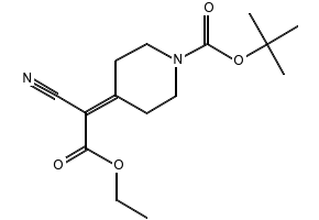 TERT-BUTYL 4-(1-CYANO-2-ETHOXY-2-OXOETHYLIDENE)PIPERIDINE-1-CARBOXYLATE structure, CAS 193537-11-0