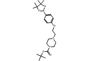 TERT-BUTYL 4-(2-(4-(4,4,5,5-TETRAMETHYL-1,3,2-DIOXABOROLAN-2-YL)PHENOXY)ETHYL)PIPERAZINE-1-CARBOXYLATE structure, CAS 1310404-00-2