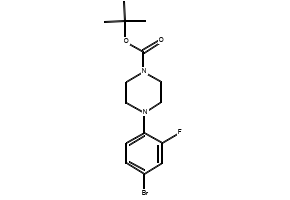 TERT-BUTYL 4-(2-BROMO-4-FLUOROBENZYL)PIPERAZINE-1-CARBOXYLATE structure, CAS 460094-96-6