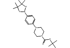 TERT-BUTYL 4-(2-NITRO-4-(4,4,5,5-TETRAMETHYL-1,3,2-DIOXABOROLAN-2-YL)PHENYL)PIPERAZINE-1-CARBOXYLATE structure, CAS 940284-94-6
