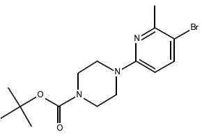 TERT-BUTYL 4-(3-BROMO-5-METHYLPYRIDIN-2-YL)PIPERAZINE-1-CARBOXYLATE structure, CAS 1187386-02-2