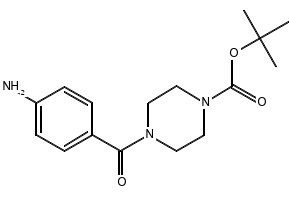 TERT-BUTYL 4-(4-AMINOBENZOYL)PIPERAZINE-1-CARBOXYLATE structure, CAS 350684-49-0
