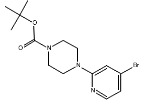 TERT-BUTYL 4-(4-BROMOPYRIDIN-2-YL)PIPERAZINE-1-CARBOXYLATE structure, CAS 1197294-80-6