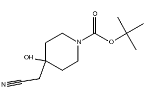 TERT-BUTYL 4-(CYANOMETHYL)-4-HYDROXYPIPERIDINE-1-CARBOXYLATE structure, CAS 774609-73-3