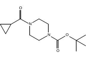 TERT-BUTYL 4-(CYCLOPROPANECARBONYL)PIPERAZINE-1-CARBOXYLATE structure, CAS 414910-15-9
