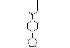 TERT-BUTYL 4-(PYRROLIDIN-3-YL)PIPERAZINE-1-CARBOXYLATE structure, CAS 885959-36-4