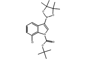 TERT-BUTYL 4-CHLORO-3-(4,4,5,5-TETRAMETHYL-1,3,2-DIOXABOROLAN-2-YL)-1H-INDOLE-1-CARBOXYLATE structure, CAS 1256359-94-0