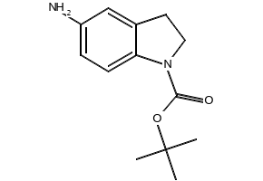 TERT-BUTYL 5-AMINOINDOLINE-1-CARBOXYLATE structure, CAS 129487-92-9