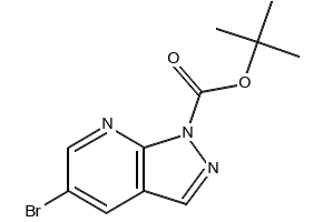 TERT-BUTYL 5-BROMO-1H-PYRAZOLO[3,4-B]PYRIDINE-1-CARBOXYLATE structure, CAS 1299607-55-8