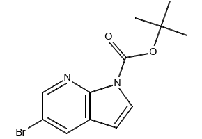 TERT-BUTYL 5-BROMO-1H-PYRROLO[2,3-B]PYRIDINE-1-CARBOXYLATE structure, CAS 928653-80-9