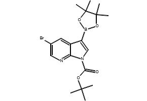 TERT-BUTYL 5-BROMO-3-(4,4,5,5-TETRAMETHYL-1,3,2-DIOXABOROLAN-2-YL)-1H-PYRROLO[2,3-B]PYRIDINE-1-CARBOXYLATE structure, CAS 1025719-14-5