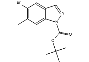 TERT-BUTYL 5-BROMO-6-METHYL-1H-INDAZOLE-1-CARBOXYLATE structure, CAS 1305320-67-5