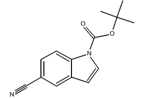 TERT-BUTYL 5-CYANO-1H-INDOLE-1-CARBOXYLATE structure, CAS 475102-10-4