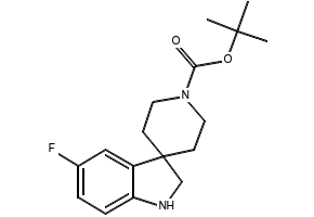 TERT-BUTYL 5-FLUOROSPIRO[INDOLINE-3,4'-PIPERIDINE]-1'-CARBOXYLATE structure, CAS 167484-91-5