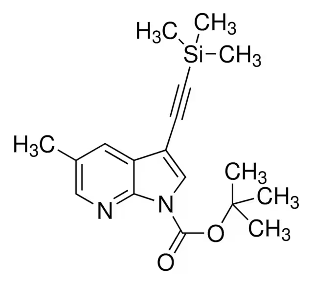 TERT-BUTYL 5-METHYL-3-((TRIMETHYLSILYL)ETHYNYL)-1H-PYRROLO[2,3-B]PYRIDINE-1-CARBOXYLATE structure, CAS 1198103-89-7