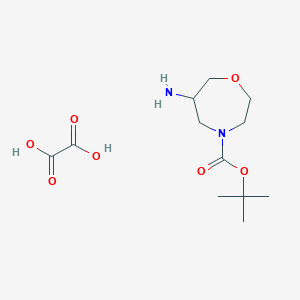 TERT-BUTYL 6-AMINO-1,4-OXAZEPANE-4-CARBOXYLATE OXALATE structure, CAS 1170390-55-2