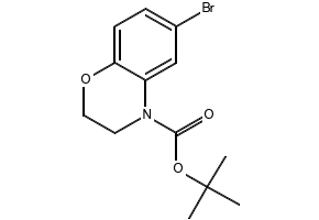 TERT-BUTYL 6-BROMO-2H-BENZO[B][1,4]OXAZINE-4(3H)-CARBOXYLATE structure, CAS 719310-31-3
