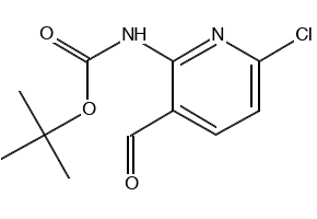 TERT-BUTYL 6-CHLORO-3-FORMYLPYRIDIN-2-YLCARBAMATE structure, CAS 294659-72-6