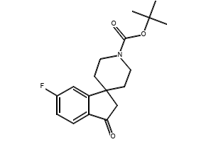 TERT-BUTYL 6-FLUORO-3-OXO-2,3-DIHYDROSPIRO[INDENE-1,4'-PIPERIDINE]-1'-CARBOXYLATE structure, CAS 910442-55-6