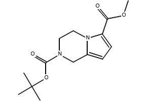TERT-BUTYL 6-FORMYL-3,4-DIHYDROPYRROLO[1,2-A]PYRAZINE-2(1H)-CARBOXYLATE structure, CAS 1174068-79-1