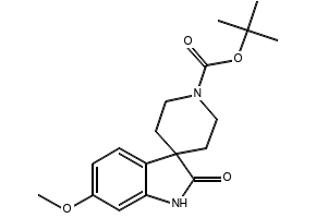 TERT-BUTYL 6-METHOXY-2-OXOSPIRO[INDOLINE-3,4'-PIPERIDINE]-1'-CARBOXYLATE structure, CAS 1258639-06-3