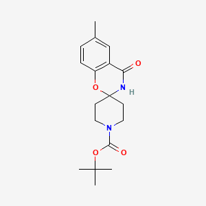 TERT-BUTYL 6-METHYL-4-OXO-3,4-DIHYDROSPIRO[BENZO[E][1,3]OXAZINE-2,4'-PIPERIDINE]-1'-CARBOXYLATE structure, CAS 1204345-63-0