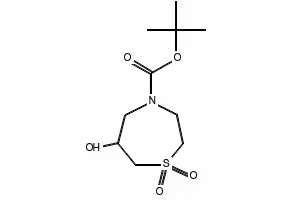 TERT-BUTYL 6-OXO-1,4-THIAZEPANE-4-CARBOXYLATE 1,1-DIOXIDE structure, CAS 140217-84-1