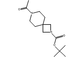 TERT-BUTYL 7-ACETYL-2,7-DIAZASPIRO[3.5]NONANE-2-CARBOXYLATE structure, CAS 1147422-92-1
