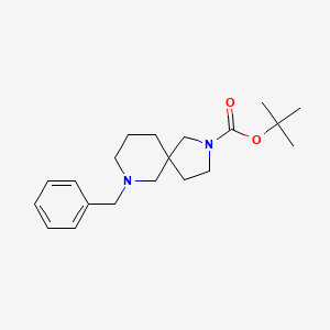 TERT-BUTYL 7-BENZYL-2,7-DIAZASPIRO[4.5]DECANE-2-CARBOXYLATE structure, CAS 1245649-93-7