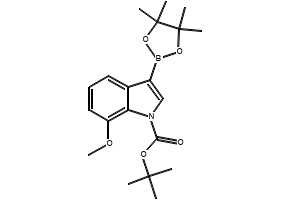 TERT-BUTYL 7-METHOXY-3-(4,4,5,5-TETRAMETHYL-1,3,2-DIOXABOROLAN-2-YL)-1H-INDOLE-1-CARBOXYLATE structure, CAS 1218790-26-1