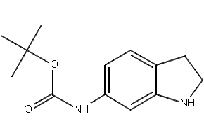 TERT-BUTYL INDOLIN-6-YLCARBAMATE structure, CAS 885270-09-7
