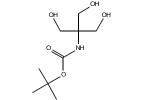 TERT-BUTYL N-[2-HYDROXY-1,1-BIS(HYDROXYMETHYL)-ETHYL]CARBAMATE structure, CAS 146651-71-0