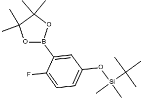 TERT-BUTYL(2-CHLORO-4-FLUORO-5-(4,4,5,5-TETRAMETHYL-1,3,2-DIOXABOROLAN-2-YL)PHENOXY)DIMETHYLSILANE structure, CAS 1150561-59-3