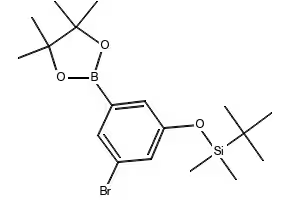 TERT-BUTYL(3-CHLORO-5-(4,4,5,5-TETRAMETHYL-1,3,2-DIOXABOROLAN-2-YL)PHENOXY)DIMETHYLSILANE structure, CAS 1218789-46-8